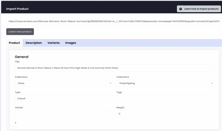 zonify importer page