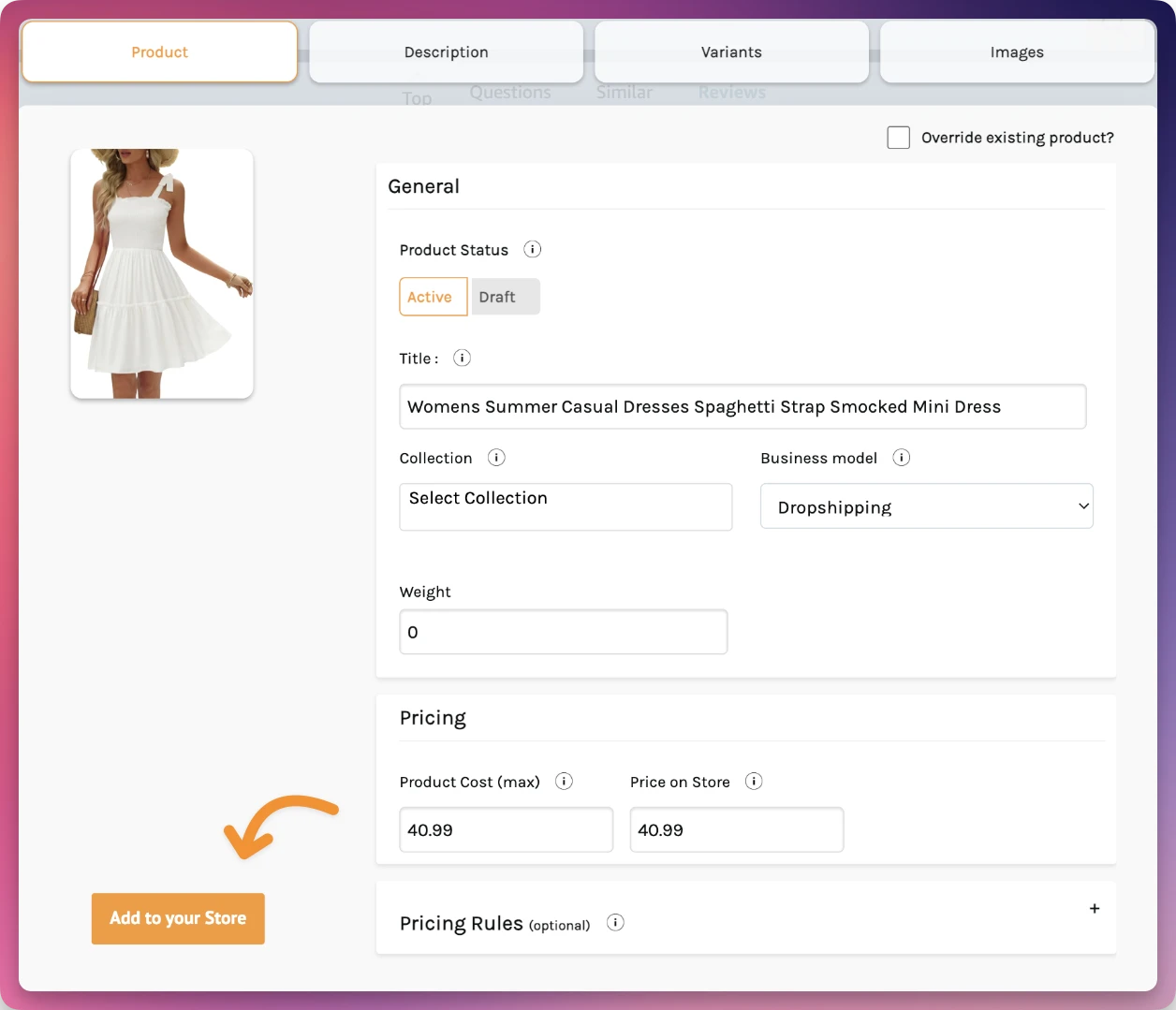 Screenshot from How to import products to your store?