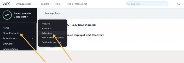 Screenshot from How to import product to specific collection on your Wix store using Zonify?