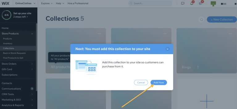 Screenshot from How to import product to specific collection on your Wix store using Zonify?