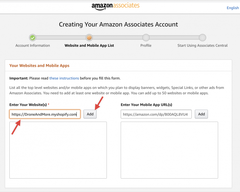 Screenshot from Earn Amazon Affiliate Commissions Using Wix Store - How to Signup?