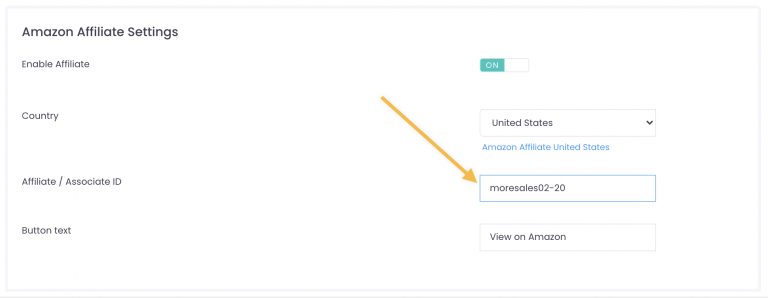 Screenshot from How to setup your Amazon affiliate ID on Zonify
