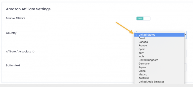 Screenshot from How to setup your Amazon affiliate ID on Zonify