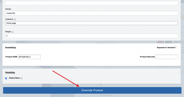 Screenshot from How do I change supplier or connect existing product to Zonify?