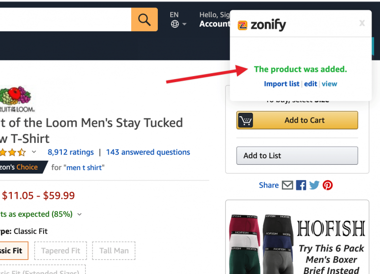 Screenshot from How do I change supplier or connect existing product to Zonify?