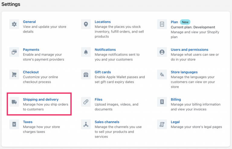 Screenshot from How to setup shipping rate on Shopify?